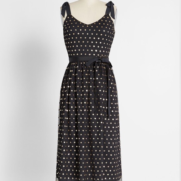 Modcloth Dresses & Skirts - ModCloth Glitter Dot Ribbon Dress